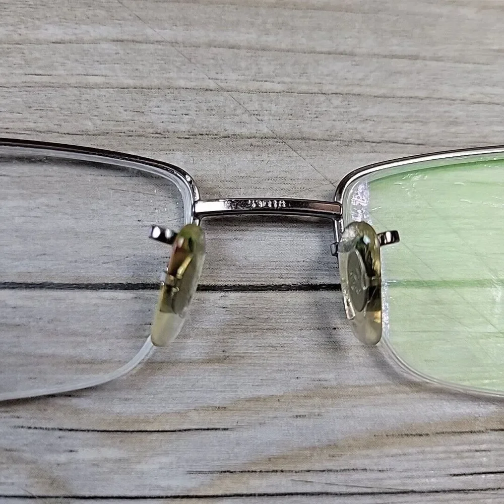 Ray-Ban RB6158 2553 Eyeglasses Frames Only Half Rim Silver 53-18-140  Metal‎